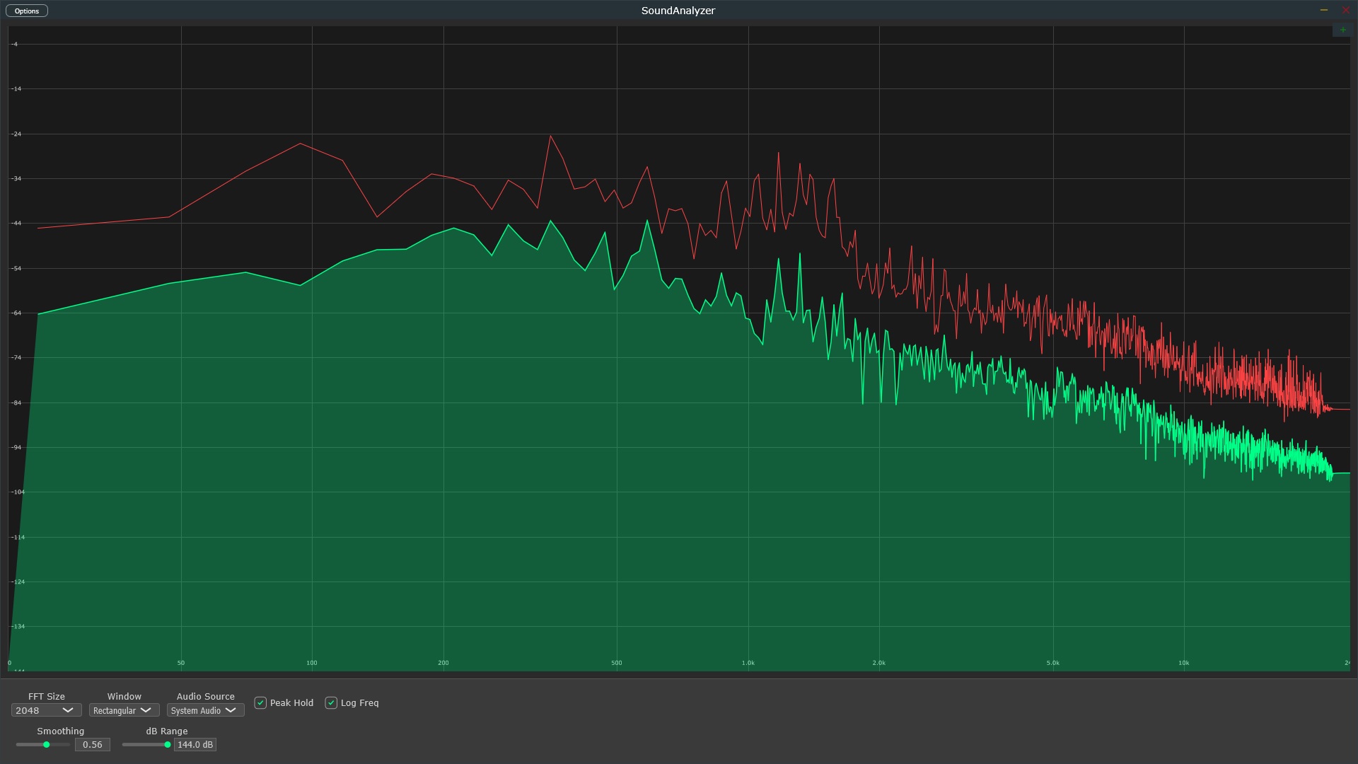 Real Time Spectrum Analyzer Interface - SoundAnalyzer